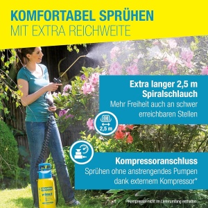 Pulverizator GLORIA prima 5 Comfort, 5L, cu furtun spiral si conexiune pentru compresor - Img 4