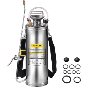 Pulverizator sub presiune Vevor 10 l, din otel inoxidabil, de gradina, atomizor, pentru plante, pentru gradinarit si curatare pe sol, potrivit pentru cerintele de azi in industrie, agricultura, comert, medicina