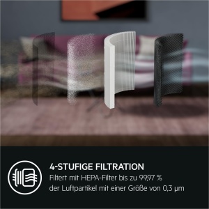 Purificator de aer AEG Pure 5000, 41 m, Culoare Gri inchis - Img 8