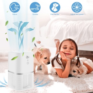 Purificator de aer compact cu filtru HEPA si functie anioni ideal pentru camere mici - Img 2