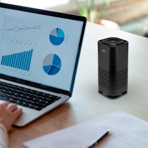 Purificator de aer de calatorie Ufesa Comfort cu ioni negativi si carbune activ ultra-silentios 20 dB lumina de noapte USB consum redus 1W suprafata 1 - Img 5
