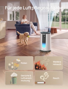 Purificator de aer DREO 338S, 195 mh CADR, 3-in-1 HEPA, 4 viteze - Img 9