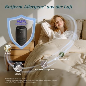Purificator de aer LEVOIT Core Mini HEPA aromaterapie consum redus negru - Img 3