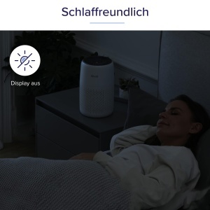 Purificator de aer Levoit pentru persoanele care sufera de alergii cu aromoterapie, filtru de aer HEPA impotriva mucegaiului, prafului si parului animalelor de companie de pana la 0,3 mm pentru dormitor, economie de energie de 7 wati, 3 viteze, alb - Img 6
