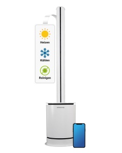 Purificator de aer Venta AP100 Hybrid, 3-in-1, 70 m, Filtru H13, Control prin aplicatie