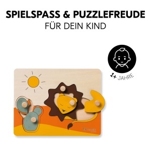 Puzzle din lemn Hauck N Sort cu animale, pentru copii de la 1 an - Img 6