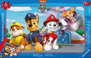 Puzzle Ravensburger Vier Mutige Retter 15 Piese PAW Patrol pentru Copii 3 ani