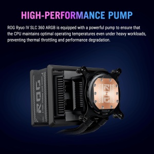 Racire CPU All-in-One ASUS ROG Ryuo IV SLC 360, Display AMOLED 6,67 inch, ARGB - Img 3