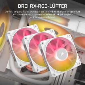Racitor CPU Corsair iCUE LINK Titan 360 RX, 360mm, RGB, Alb - Img 3