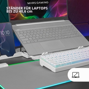 Racitor laptop Mars Gaming MNBC23, 6 ventilatoare cu LED albastru, suport smartphone, 2 USB 2.0 - Img 3
