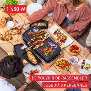 Racleta multifunctionala Tefal RE650J10, 1450W, 8 persoane, XL si standard - Img 2