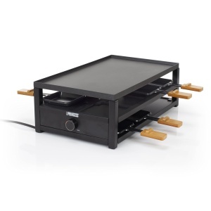 Raclette Princess Black Steel 162655 8 persoane, 1300W, suprafata 44 x 25 cm