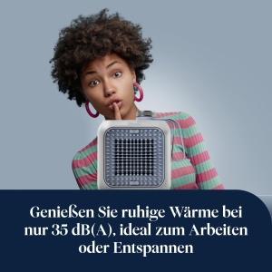 Radiator ceramic DeLonghi Capsule Desk, 360 W, albastru, compact - Img 6