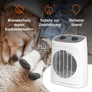 Radiator electric Clatronic HL 3800, 2000W, oscilant, cu ventilator - Img 4