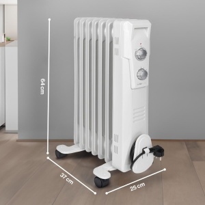 Radiator electric Clatronic RA 3735, 1500W, 7 rippen, mobil - Img 7