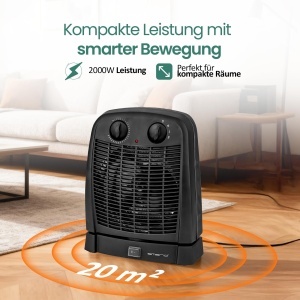 Radiator electric Emerio FH-111910.2, 2000W, oscilant, alb - Img 6