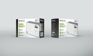 Radio DABFM ECG RD 110, 30 presetari, alimentare cu baterie si retea, alb - Img 8