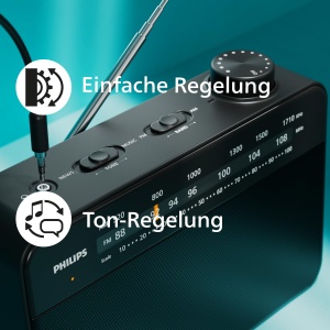 Radio portabil Philips TAR2509 FMMW Design clasic Sunet clar - Img 5
