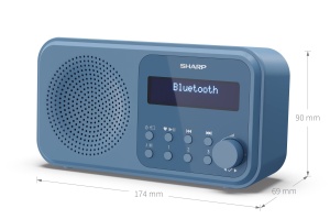 Radio portabil Sharp DR-P420BL Tokyo Bluetooth 50 DABFM Albastru - Img 3