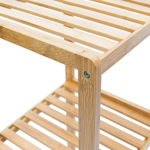 Raft de baie din bambus Relaxdays cu 3 rafturi, 79 x 33 x 33 cm, natural - Img 6
