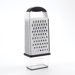 Rasatoare multifunctionala OXO Good Grips 4-in-1 din otel inoxidabil cu recipient colector - Img 6