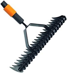 Rasenluftor Fiskars 1000655, 37 cm, NegruPortocaliu, Cu Zinken din Otel - Img 2
