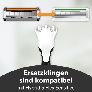 Rasierer pentru barbati BIC Hybrid 5 Flex, 10 lame, cu Aloe Vera si Vitamina E - Img 6