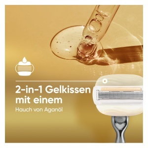 Rasierer pentru femei Gillette Venus Comfortglow, ergonomic, cu aloe vera, grigalben - Img 4