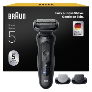 Rasitor electric Braun Series 5, 52-N1650si, negru, 50 minute autonomie