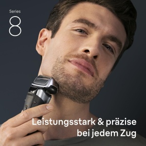 Rasitor Electric Braun Series 8, 8617s, Argintiu, 60 min autonomie - Img 2
