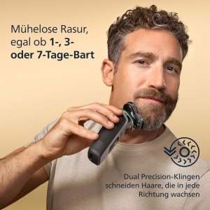 Rasitor electric Philips i9000 Prestige, gri-silber, cu trimmer integrat si statie de curatare - Img 5