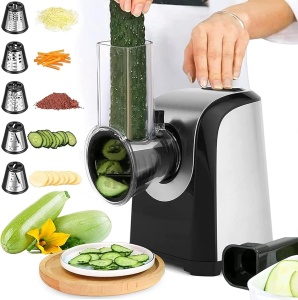 Rasnita electrica pentru legume QC-65, 150W, 5 tipuri de lame, design sigur