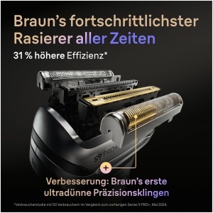 Rasoir electric Braun Series 9 PRO, Graphit, 60 min autonomie, 100 waterproof - Img 6