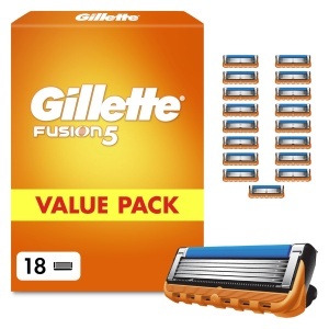 Rasoir Gillette Fusion 5, 18 lame originale, portocalie, 5 lame ascutite