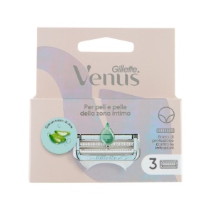 Rasoir pentru Intim Gillette VENUS, 3 lame, cu Aloe, ergonomic