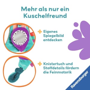 Ravensburger 4852 Schmusetuch Erdmannchen cu Ajutor pentru Dentitie si Clip pentru Carucior - Img 4