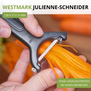 Razatoare Julienne Westmark Quick-Spezial Black Edition Lame din Otel Inoxidabil Culoare Antracit - Img 2