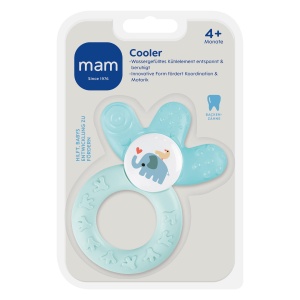 Razuitor pentru dinti MAM Cooler, cu element de racire, pentru bebelusi, 4 luni, turcoaz - Img 2