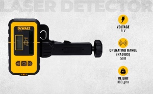 Recepteur Laser Dewalt DE0892G, pentru laser cu dioda verde, 50m, LCD - Img 5
