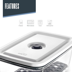 Recipient alimentar Lacor 69688, 1L, sticla borosilicata, etansare vacuum - Img 5