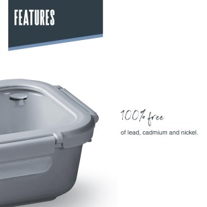 Recipient ceramic Lacor 64631, 650 ml, culoare gri, cu capac din sticla - Img 5
