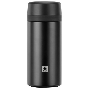 Recipient termo ZWILLING 402 ml, negru mat, cu filtru pentru ceai si fructe