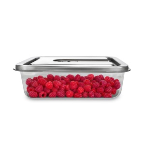 Recipient vid CASO VacuBoxx Inox XL, 4500 ml, sticla borosilicata, capac inox