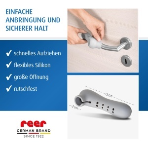 Reer HandleGuard Protectie Maner Usa Set 4 Bucati Silikon Gri - Img 7