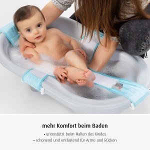 Reer MyHappyBath Sling Albastru 100x64 cm Material Poliester Suport Bebe pentru Baie - Img 3