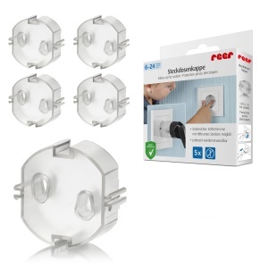 Reer Set Protectie Priza Transparent 5 Bucati Siguranta Copii