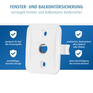 Reer WinLock Protectie pentru ferestre si usi balcon montaj fara gauri alb - Img 3