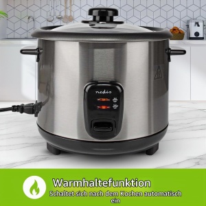 Reiscocher Nedis KARC115AL 1.5 l 500 W Argintie - Img 3