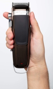 Remington Hair Clipper Profi Retro [auto-ascutire. Lame din otel inoxidabil cu parghie de reglare/motor profesional/0,5-25 mm] Set de tuns parul (11 piepteni de atasament, retea/baterie, litiu, geanta) HC9100 - Img 7