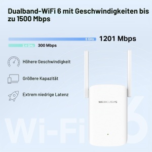 Repetitor Wi-Fi Mercusys ME1500X, Dual-Band 1500 MBits, Gigabit-Port - Img 4